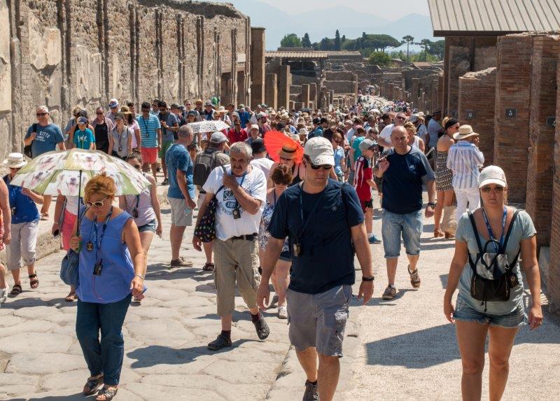 Dia animado em Pompeia